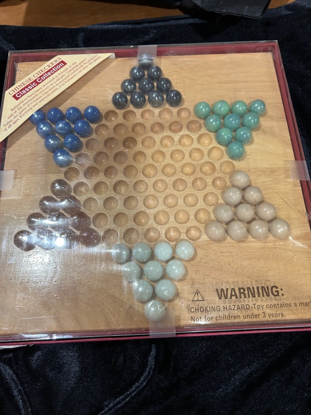 Classic Chinese Checkers Board Game - Multicolor Marble Set 2000